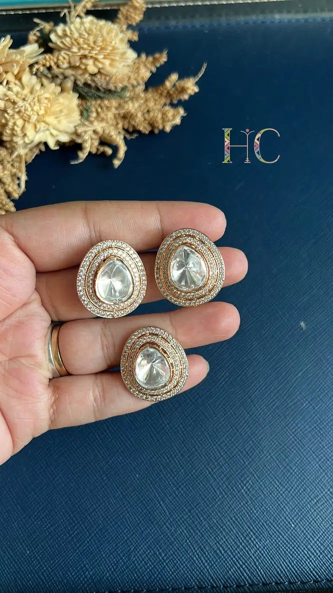 Kundan Earring Ring Combo