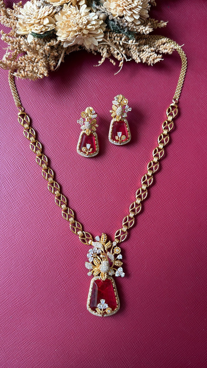 Bhargavi Diamond Necklace Set