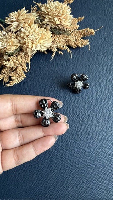 Nurani Diamond Studs- Black