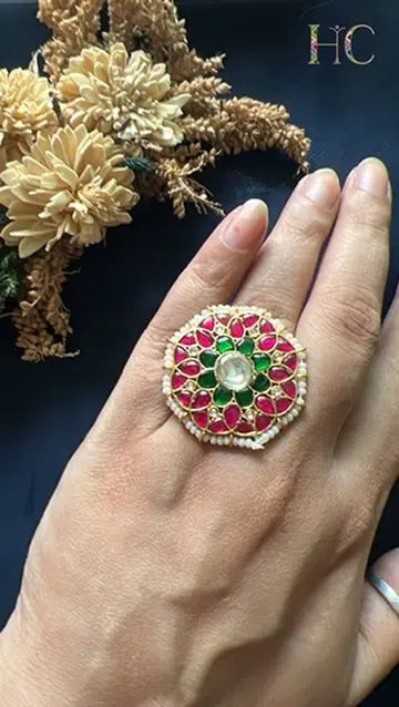 Pachi Kundan Ring