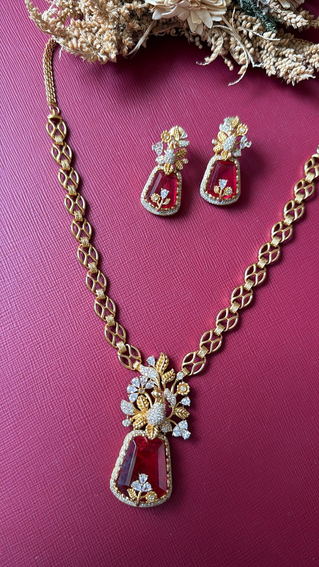 Bhargavi Diamond Necklace Set