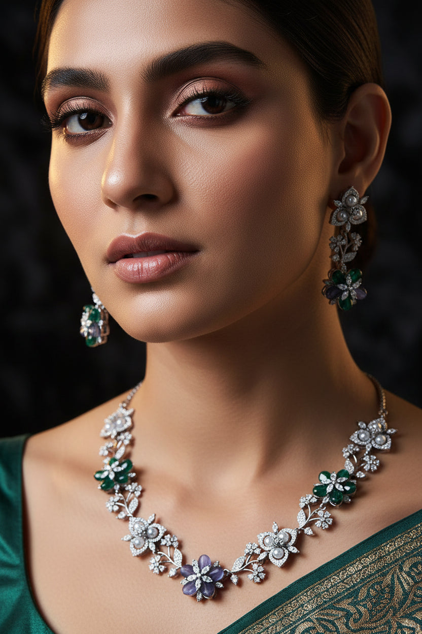 Beaded Diamond Flower Set