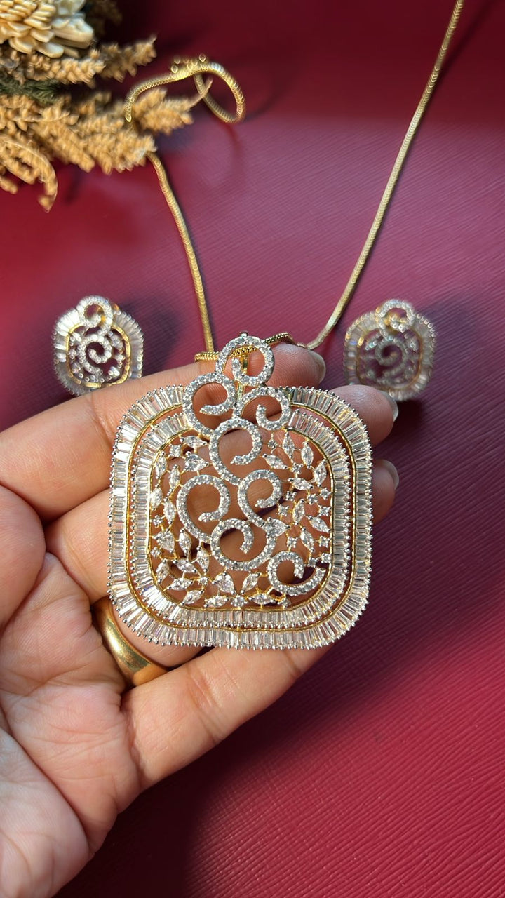 Matching screw-back earrings from the Anaya pendant set