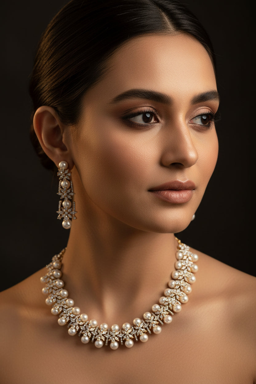 Shaziya diamond Necklace Set