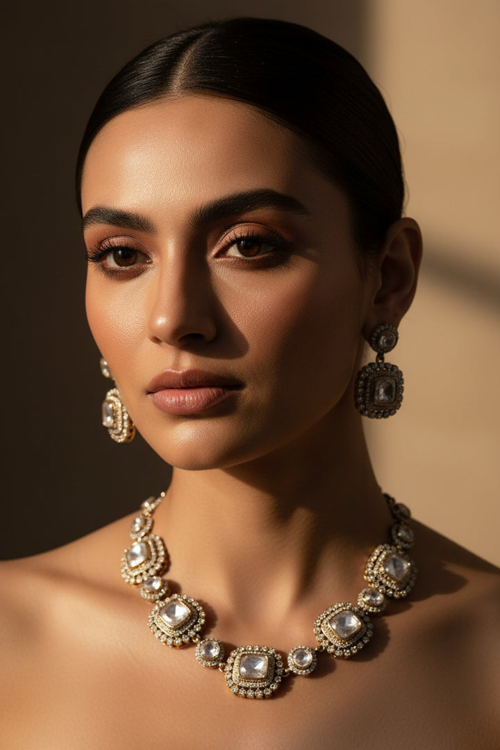 Sprasha Kundan Necklace Set