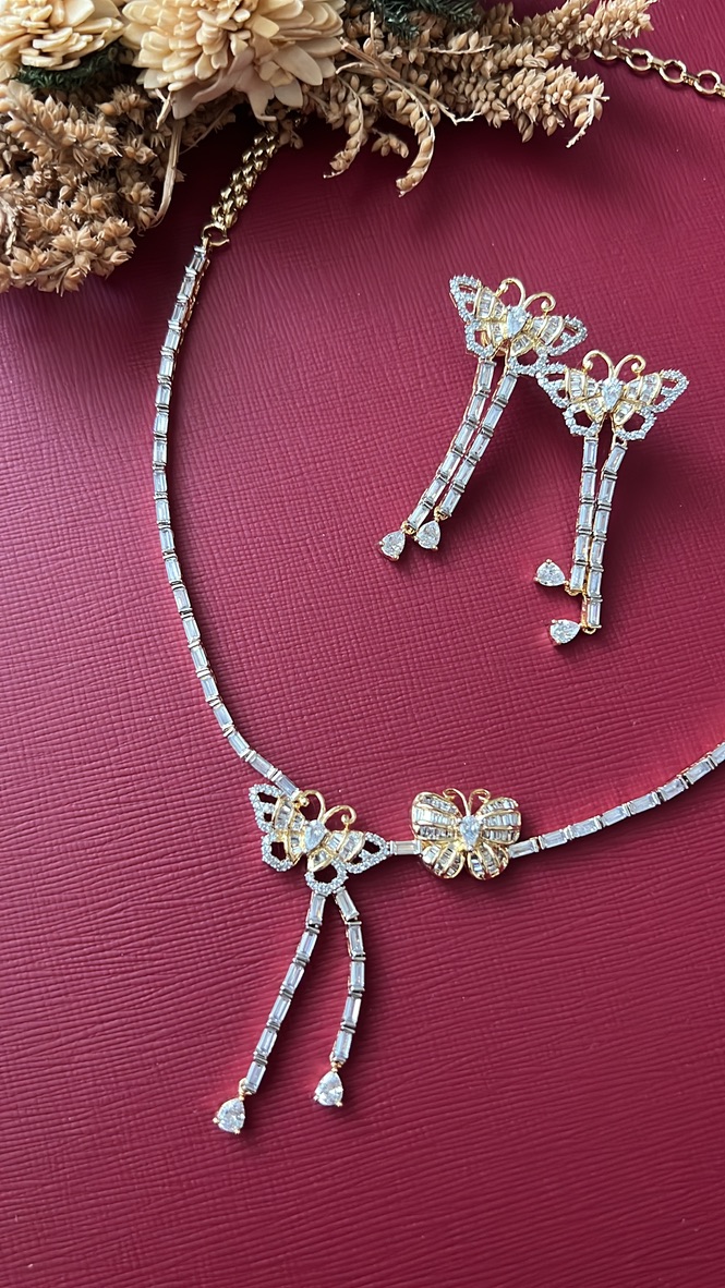 Butterfly Diamond Necklace - Hema Collections