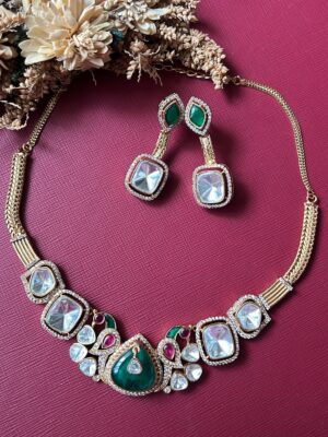 Mayur Kundan Necklace Set