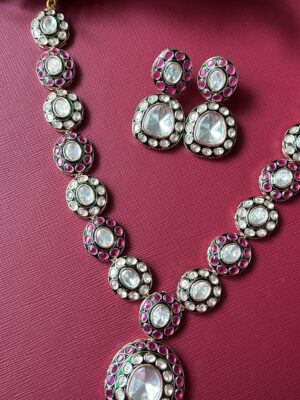 Gulnaz Kundan Meena Necklace Set