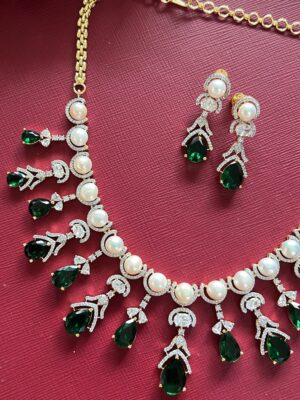 Niharika Necklace Set - Green