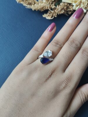Urvashi Diamond Ring - Blue
