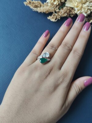Urvashi Diamond Ring - Green
