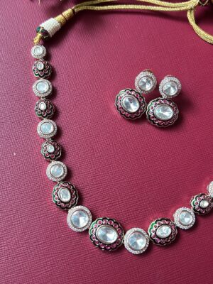 Meena Kundan Necklace Set