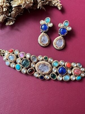 Sanchi Stone Necklace Set
